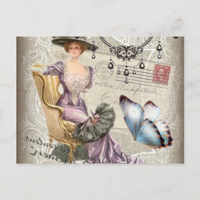 Carte Postale chandelier Vintage victorien (Devant)