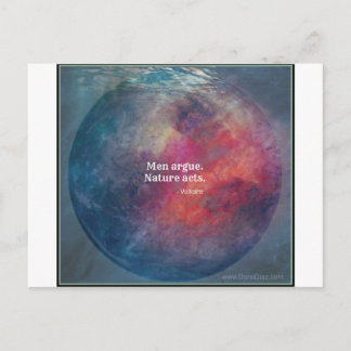 Carte Postale Changement climatique : "Men Argue - Nature Actes 