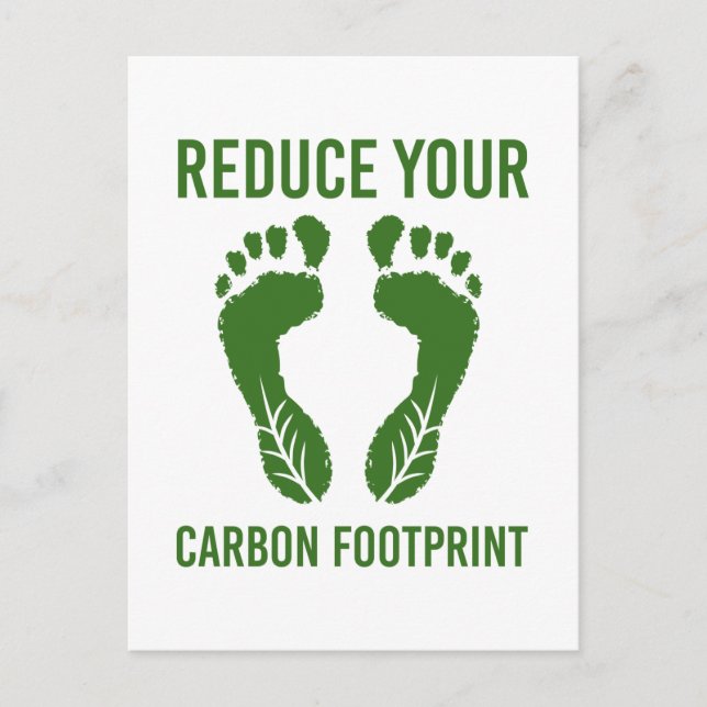 Carte Postale Changement climatique Réduire votre empreinte carb (Devant)
