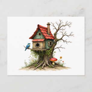 Carte Postale Changement d'adresse Charmante Maison d'Oiseau