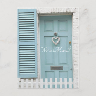 Carte Postale Changement d'adresse - 'Porte avant avec un coeur'