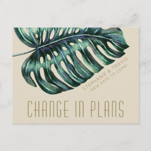 Carte Postale Changement dans les plans Report du Mariage tropic