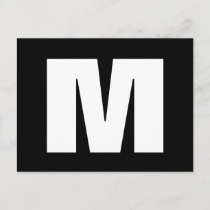 Carte Postale Changement de monogramme personnalisé d'adresse lo