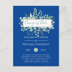 Carte Postale Changement de plan Date Greenery Eucalyptus Event