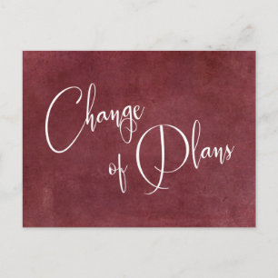 Carte Postale Changement de plan en Bourgogne Reporté Mariage
