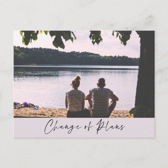 Carte Postale Changement de plans Lake Voir le Mariage Changemen (Devant)