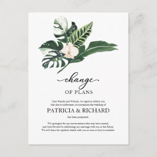 Carte Postale Changement De Plans Report De Mariage Tropical