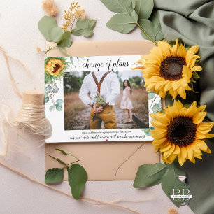 Carte Postale Changement de plans Tournesols jaunes