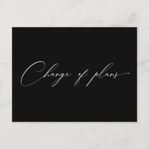 Carte Postale changement de script très élégant mariage de plans