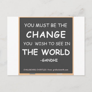 Carte Postale Changement-Monde-Gandhi