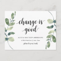 Changer est bon, Nouveau Faire-part d'adresse rési