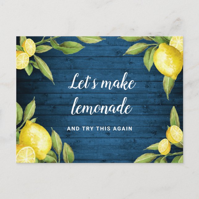 Carte Postale Changer la date Événement annulé Reporté Lemons (Devant)