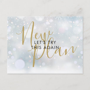 Carte Postale Changer la date Nouveau plan Script Annulé Hiver