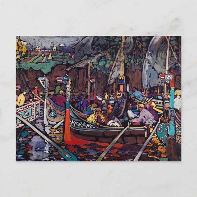 Carte Postale Chanson de la Volga, 1906 par Wassily Kandinsky (Devant)