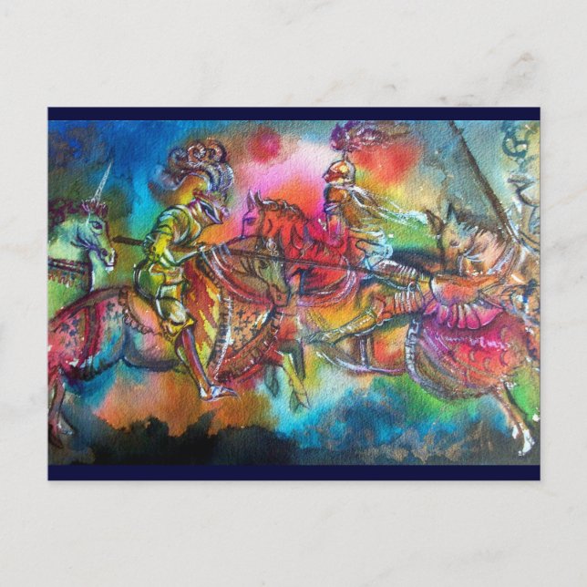 CARTE POSTALE CHANSON DE ROLAND/ COMBAT DES CHEVALIERS EN TOURNO (Devant)
