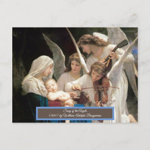 Carte Postale Chanson des Anges Bouguereau