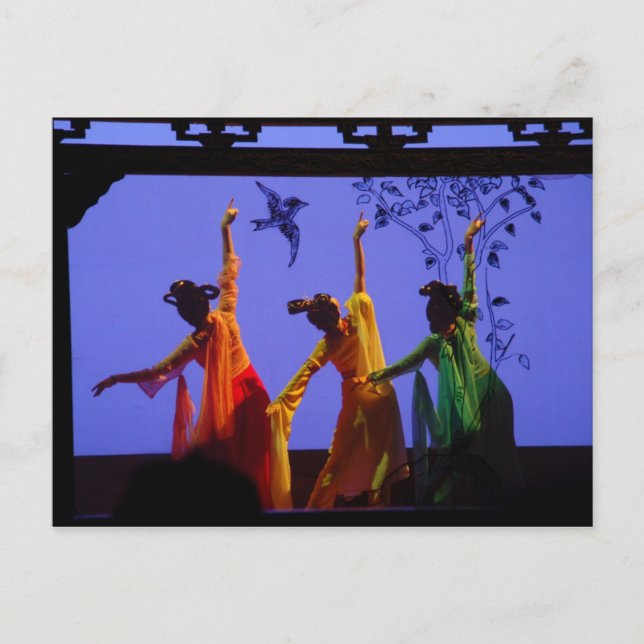 Carte Postale Chanson et danse de la dynastie Tang (Devant)
