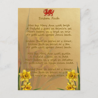 Carte Postale Chanson galloise Sosban Fach