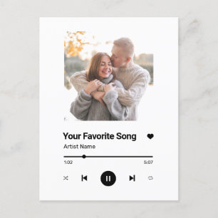 Carte Postale Chanson Personnalisée Chanson Favorite Chanson Une