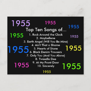 Carte Postale Chansons 1955