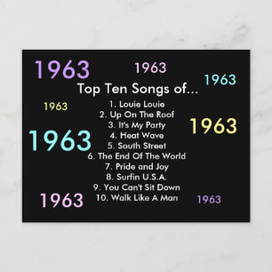Carte Postale Chansons 1963
