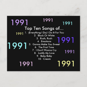 Carte Postale Chansons 1991