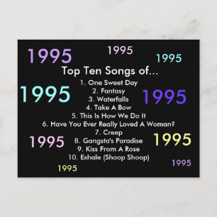 Carte Postale Chansons 1995