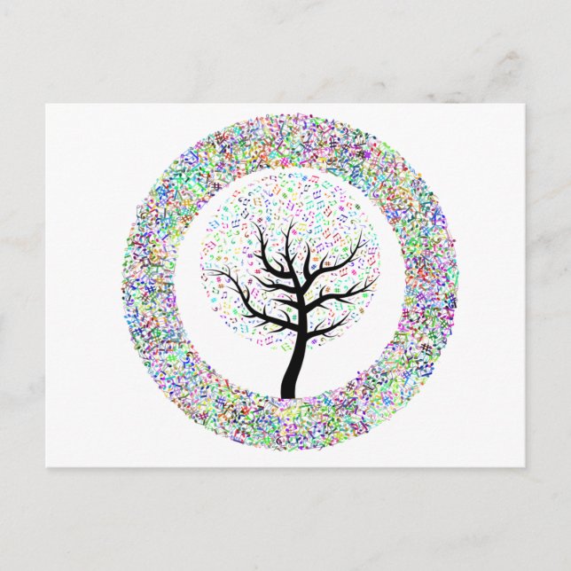 Carte Postale Chansons dans l'arbre de vie (Devant)