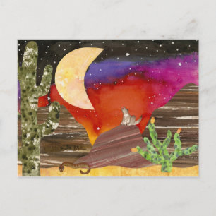 Carte Postale Chansons de nuit Coyote Moon