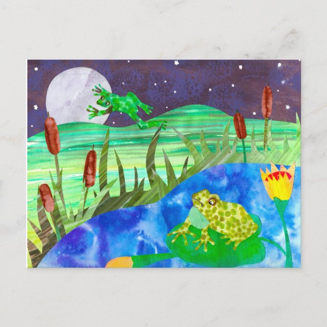 Carte Postale Chansons de nuit Grenouilles (Devant)