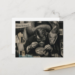 Carte Postale Chantage Collage de médias mixtes