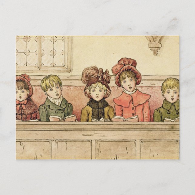 Carte Postale Chanter à l'église (avec papier) (Devant)