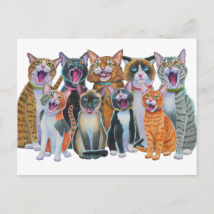Carte Postale Chanter des chats