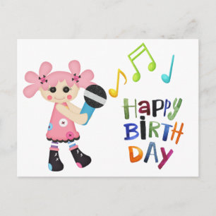 Carte Postale Chanteur d'anniversaire