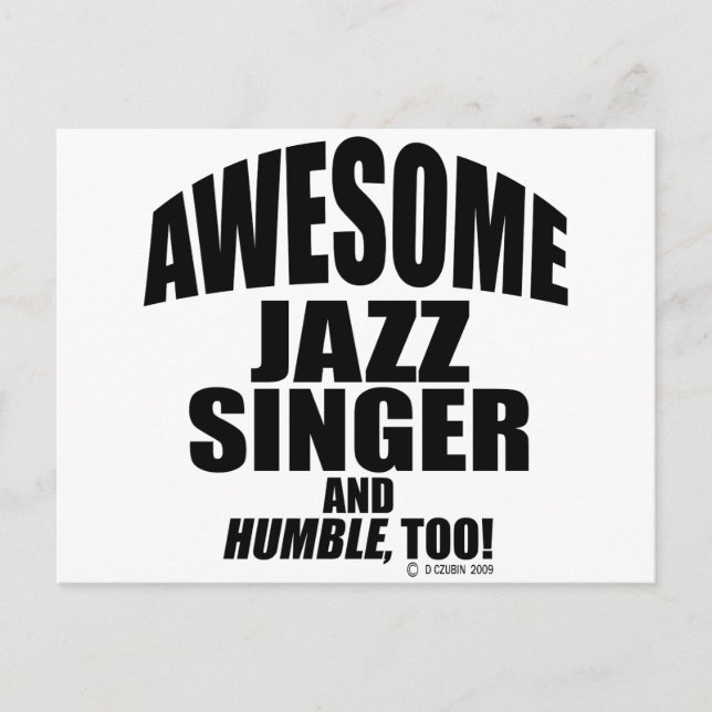 Carte Postale Chanteur de jazz génial (Devant)