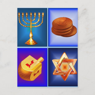 Carte Postale Chanukah Postcard