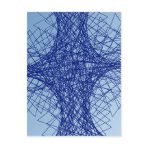 chaos bleu art abstrait