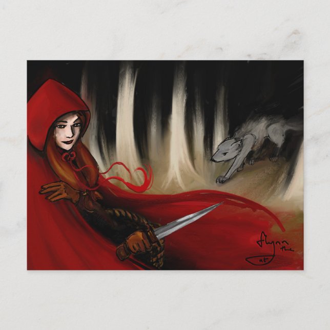 Carte Postale Chapeau rouge (Devant)