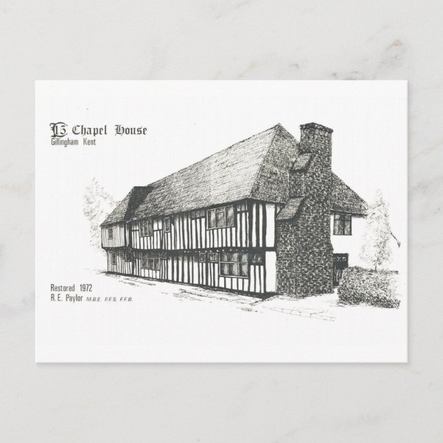 Carte Postale Chapel House, Rainham (Devant)