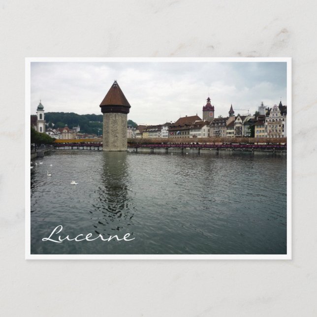 Carte Postale chapelle pont lucerne (Devant)