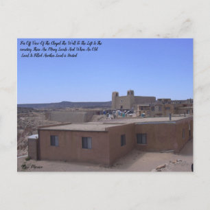 Carte Postale Chapelle Pueblo Avec Cimetière À Gauche