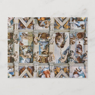 Carte Postale Chapelle Sixtine Plafond Michelangelo
