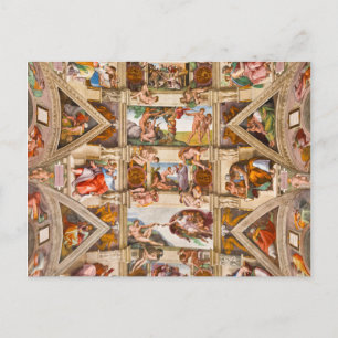 Carte Postale Chapelle Sixtine Plafond par Michelangelo Buonarro