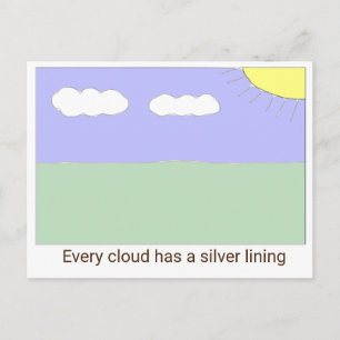 Carte Postale Chaque nuage a un côté positif