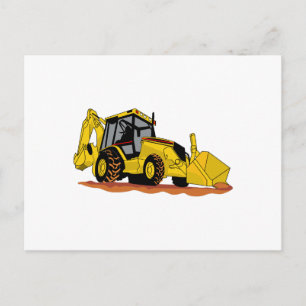 Carte Postale Chargeur backhoe