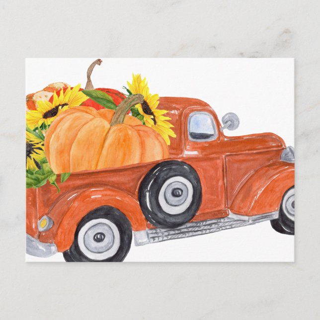 Carte Postale Chariot d'automne 1 (Devant)