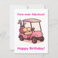 Chariot de golf rose