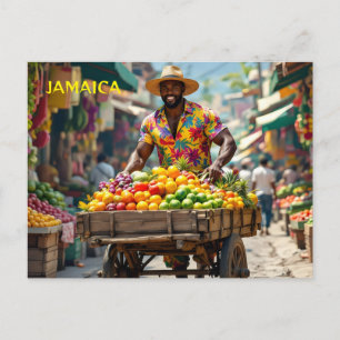 Carte Postale chariot de poussée jamaïcain