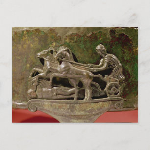 Carte Postale Charioteer dans son char, détail d'un cist