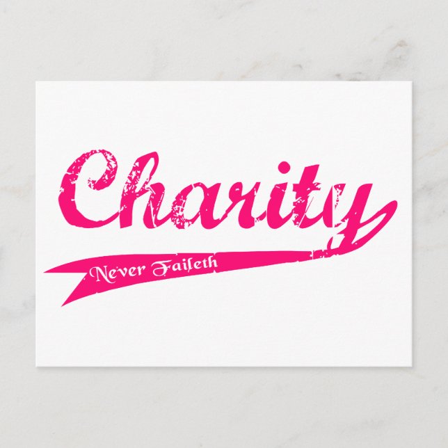 Carte Postale Charité Jamais Foi LDS Relief Society (Devant)